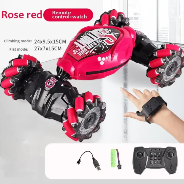 4WD RC Automobilis su Muzika ir LED | Nuotolinio Valdymo Triukų Mašina, 360° Sukimasis - Image 7