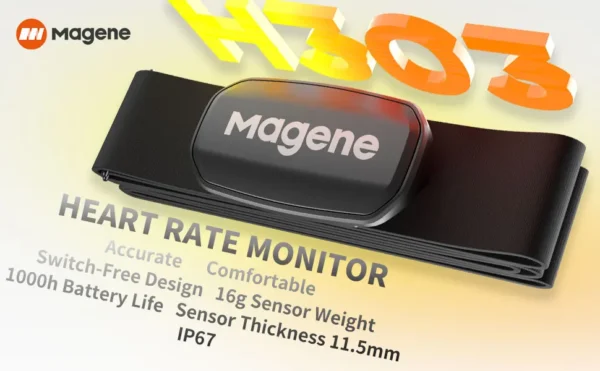 Magene H303 Širdies ritmo jutiklis - Bluetooth ANT HR monitorius su krūtinės diržu - Image 9