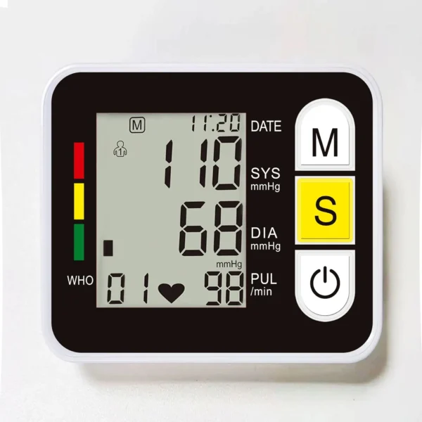 Medicininis Skaitmeninis Riešo Kraujospūdžio Matuoklis | Širdies Ritmo Pulsas su LCD Ekranu - Image 3