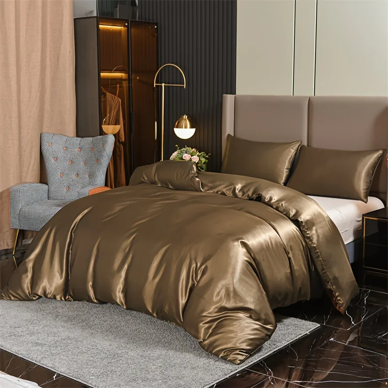 Prabangus 3 dalių Satino Patalynės Komplektas: Minkštas ir Patogus Užvalkalas Antklodei ir 2 Pagalvių Užvalkalai - Image 87