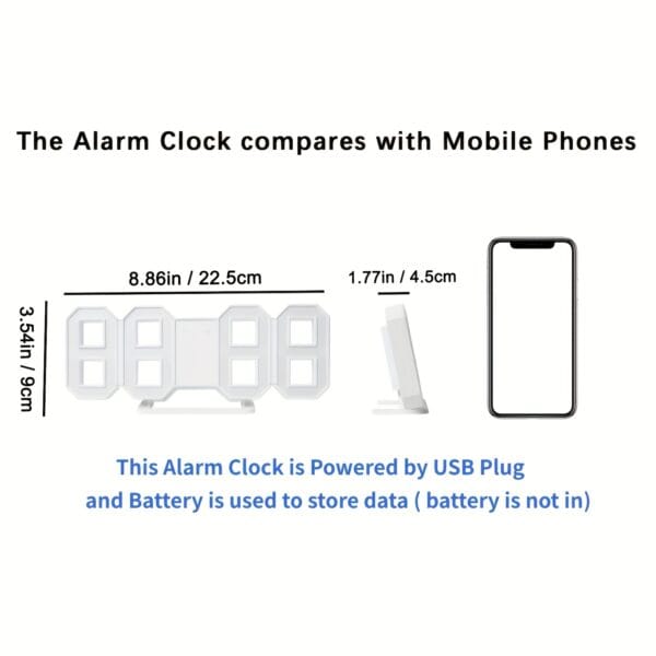 3D LED Skaitmeninis Laikrodis - Modernus Miegamojo / Ofiso Akcentas🌟 - Image 5