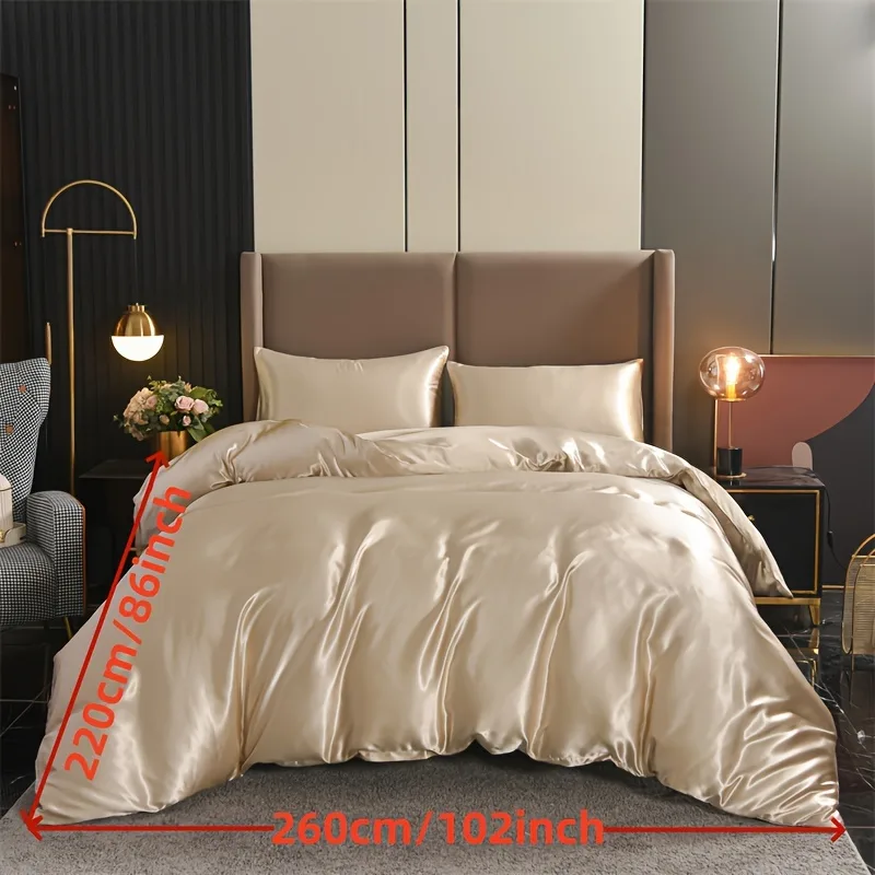 Prabangus 3 dalių Satino Patalynės Komplektas: Minkštas ir Patogus Užvalkalas Antklodei ir 2 Pagalvių Užvalkalai - Image 70