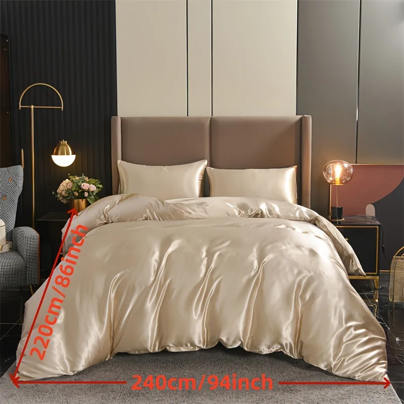 Prabangus 3 dalių Satino Patalynės Komplektas: Minkštas ir Patogus Užvalkalas Antklodei ir 2 Pagalvių Užvalkalai - Image 62