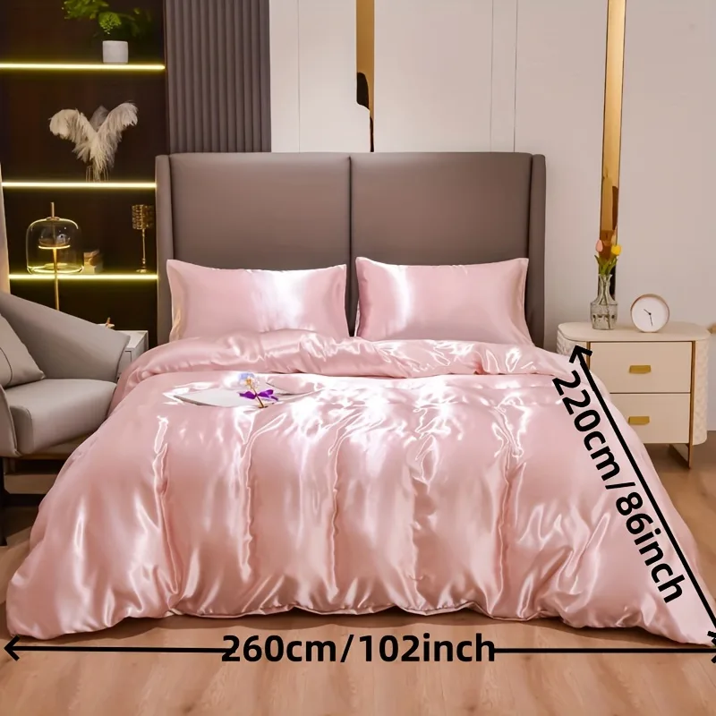 Prabangus 3 dalių Satino Patalynės Komplektas: Minkštas ir Patogus Užvalkalas Antklodei ir 2 Pagalvių Užvalkalai - Image 69