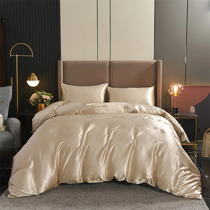 Prabangus 3 dalių Satino Patalynės Komplektas: Minkštas ir Patogus Užvalkalas Antklodei ir 2 Pagalvių Užvalkalai - Image 82