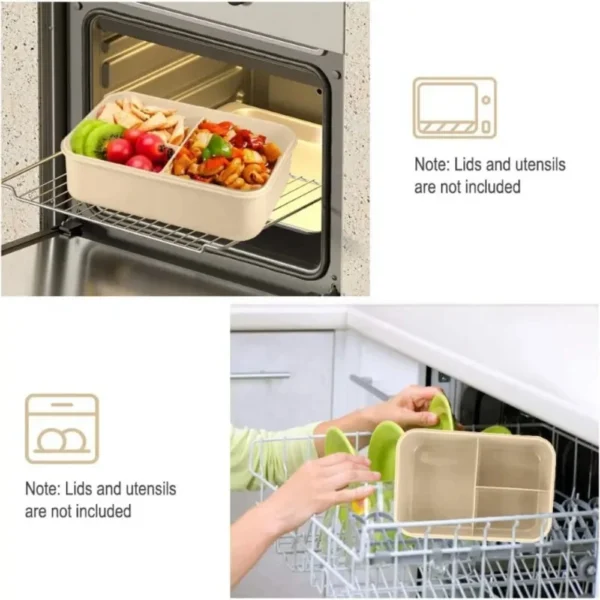 Daugiafunkcė Pietų Dėžutė su Įrankiais | Mikrobanginei Tinkamas Bento Konteineris - Image 3