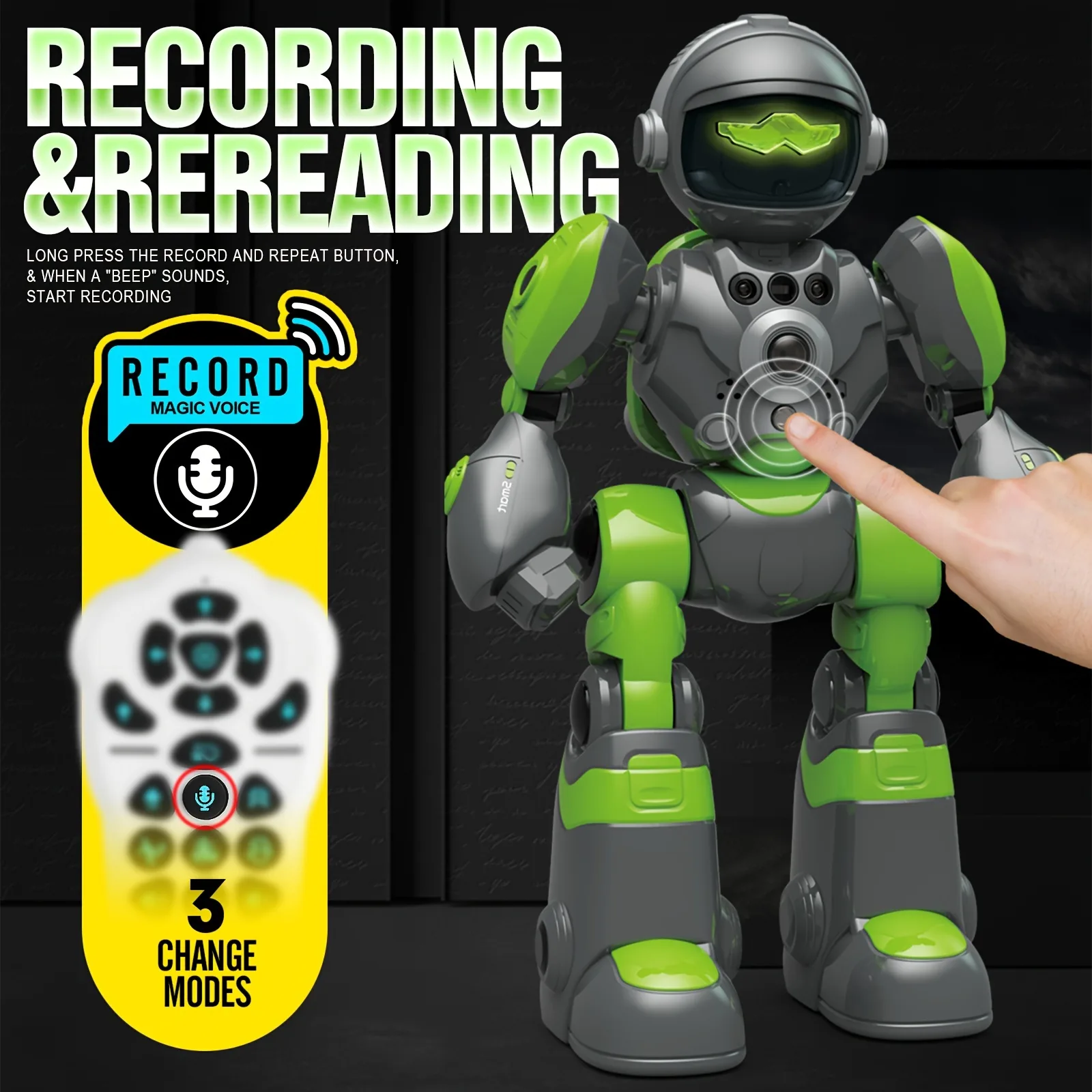 🤖 Interaktyvus RC robotas su šviesos ir garso efektais (3+ metų vaikams) - Image 13