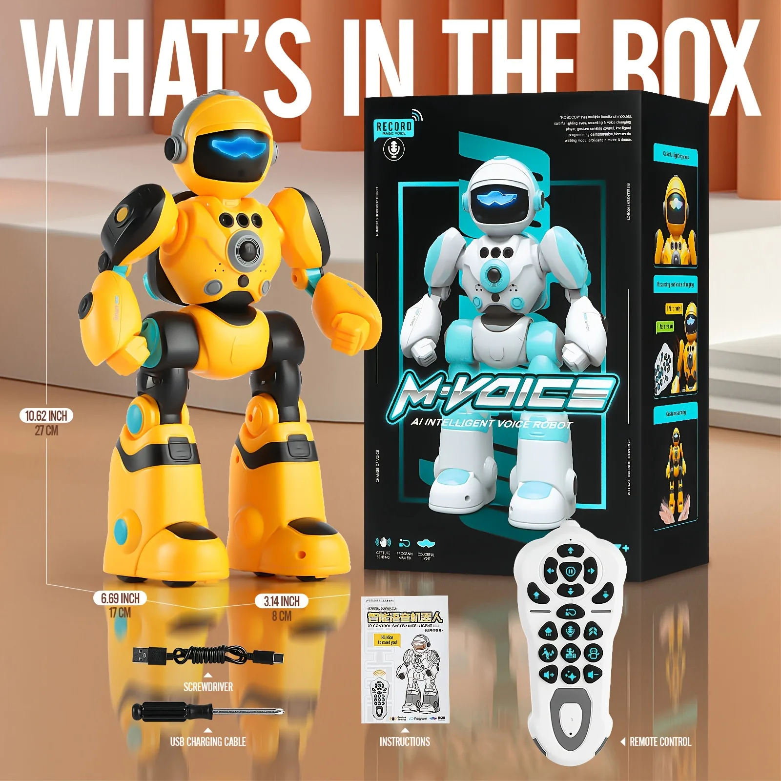 🤖 Interaktyvus RC robotas su šviesos ir garso efektais (3+ metų vaikams) - Image 16