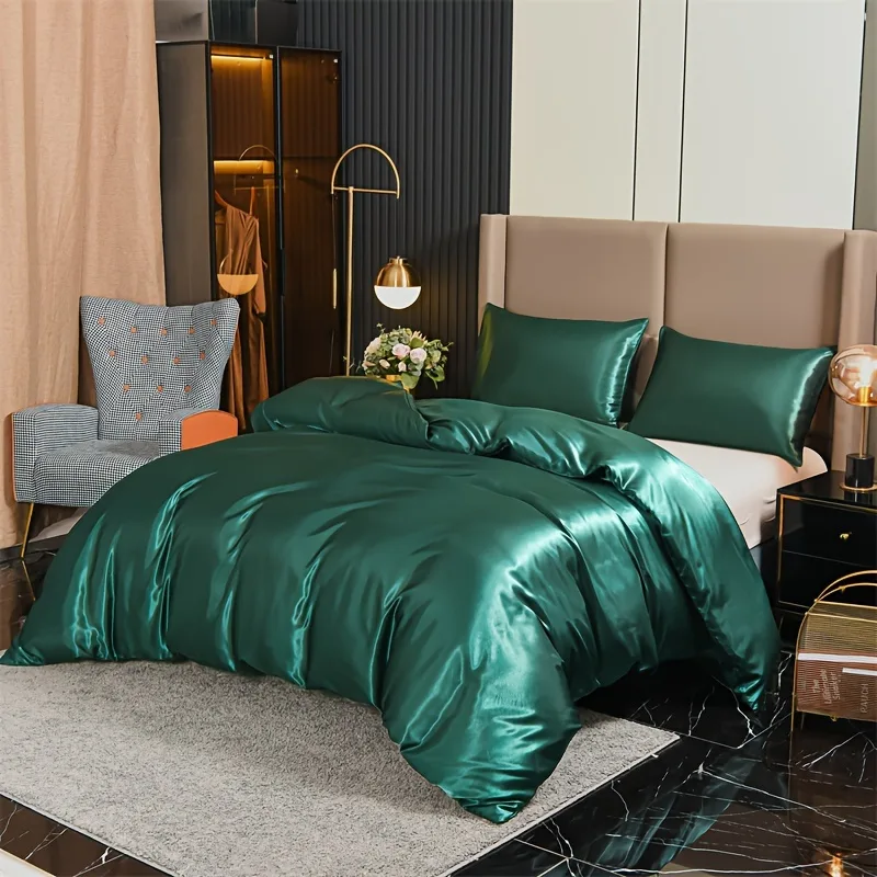 Prabangus 3 dalių Satino Patalynės Komplektas: Minkštas ir Patogus Užvalkalas Antklodei ir 2 Pagalvių Užvalkalai - Image 89