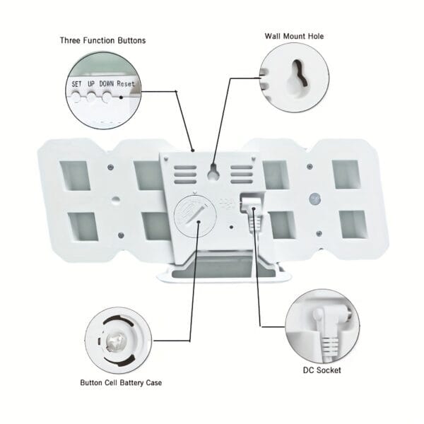 3D LED Skaitmeninis Laikrodis - Modernus Miegamojo / Ofiso Akcentas🌟 - Image 7